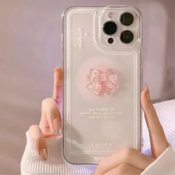 Korean 3D Bow Candy Cute Transparent Soft Phone Case for Xiaomi 11Lite 5G (ZP15)