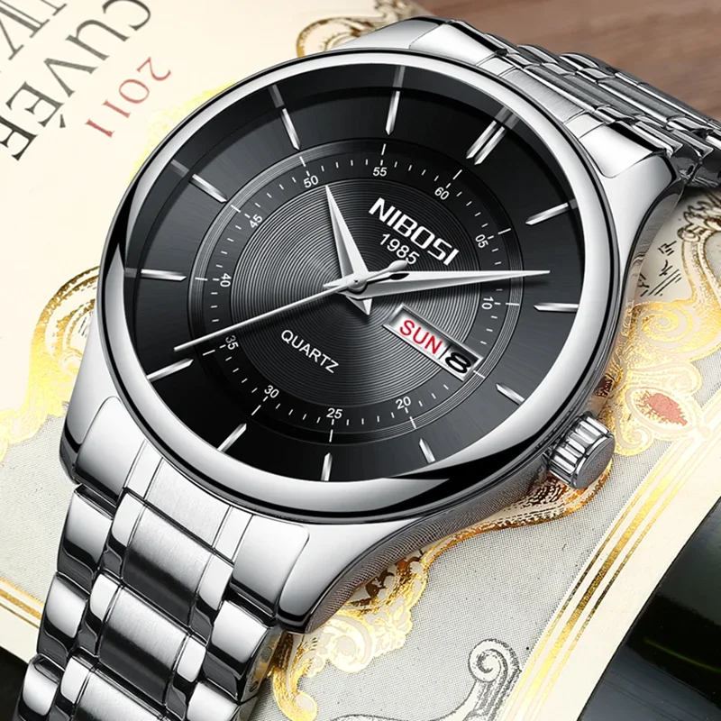 

NIBOSI Top Brand Luxury Mens Watches Fashion Casual Sport Wristwatch Week Date Clock Army Military Watch Men Relogio Masculino
