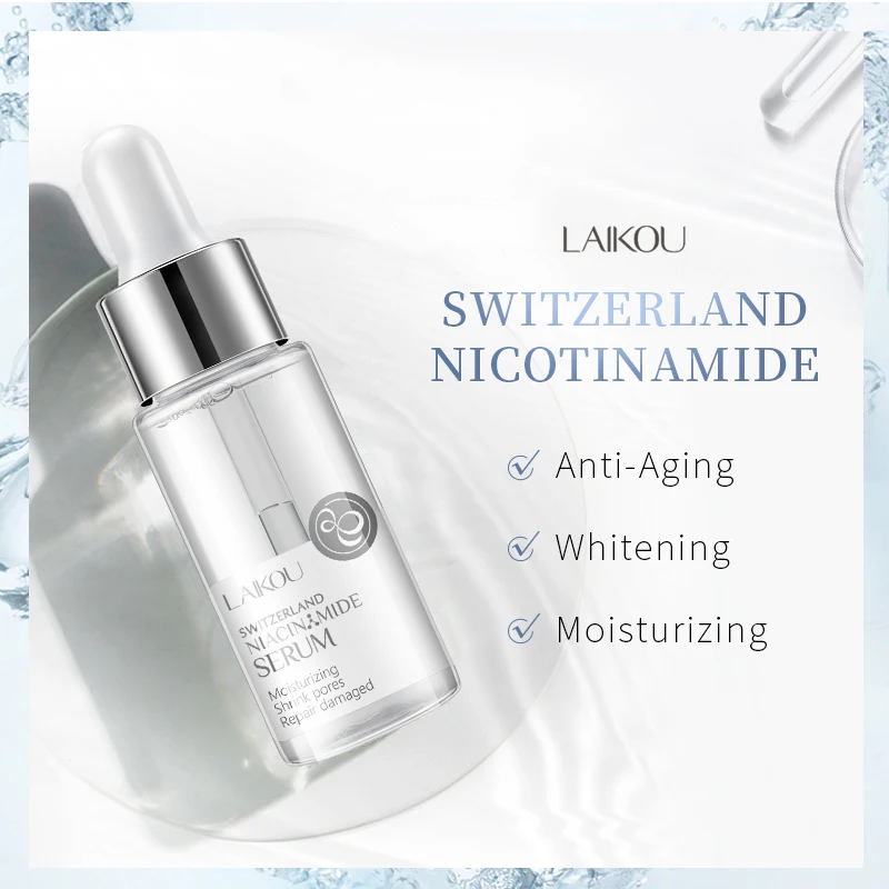 Laikou Switzerland Nicotinamide Serum Acne Removal Anti Aging Skin Whitening Japan Hyaluronic Acid Skincare Face Care Essence