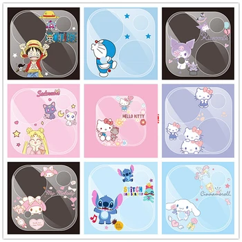 Sanrios Hello Kitty Transparent Protective Glass Film Tempered Glass for Iphone14 Promax 13 12 Back Cover Camera Lens Screen
