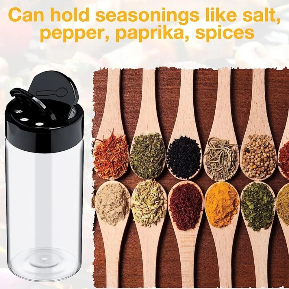 1Pc Clear Plastic Spice Jar Shaker Lids Kitchen Seasoning Containers Kitchen Storing Spice Powders storage jar,herb storage container,plastic storage bottle