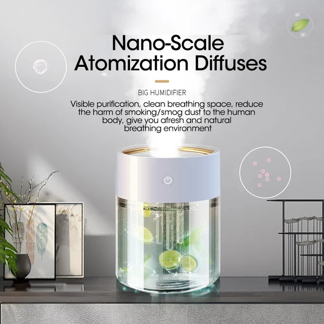 Improve the air quality in your home with the Air Humidifier For Home USB Ultrasonic Essential Oil Diffuser Aroma.
