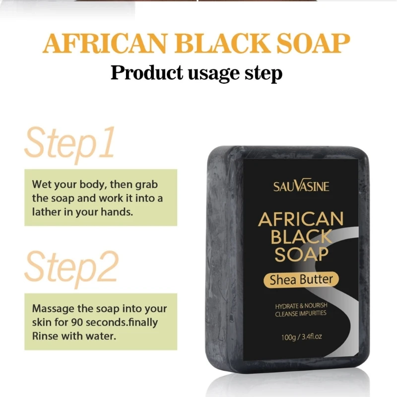 African Black Soap Anti Taches Face Bath Deep Cleansing Exfoliating Body  Moisturizing Treatment Acne jabón savon صابون sabão pod - AliExpress