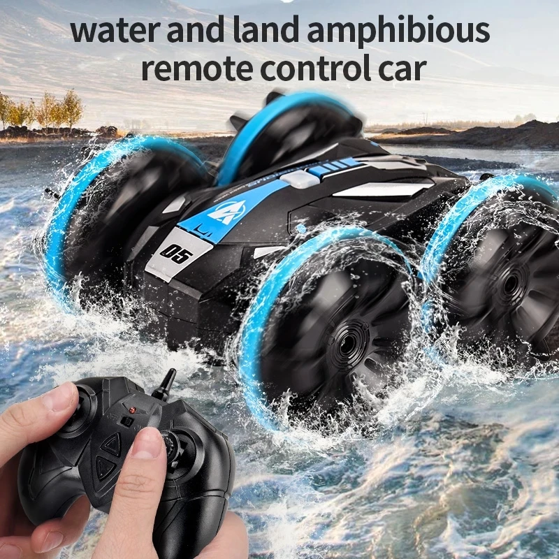 

Q113 Remote Control Stunt car Amphibious Car 2.4G Waterproof Double-Sided Double-sided Tumbling 2in1 4WD Driving Car Child
