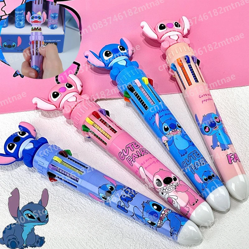 

Мультяшная шариковая ручка Disney, многофункциональный маркер синего цвета для студентов, канцелярские принадлежности, подарки для детей