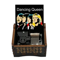 Dancing Queen Wooden Wind Up Music Box Swedish Rock Band Song Special Musical Gifts for Fans Friends Family Birthday Festival 1