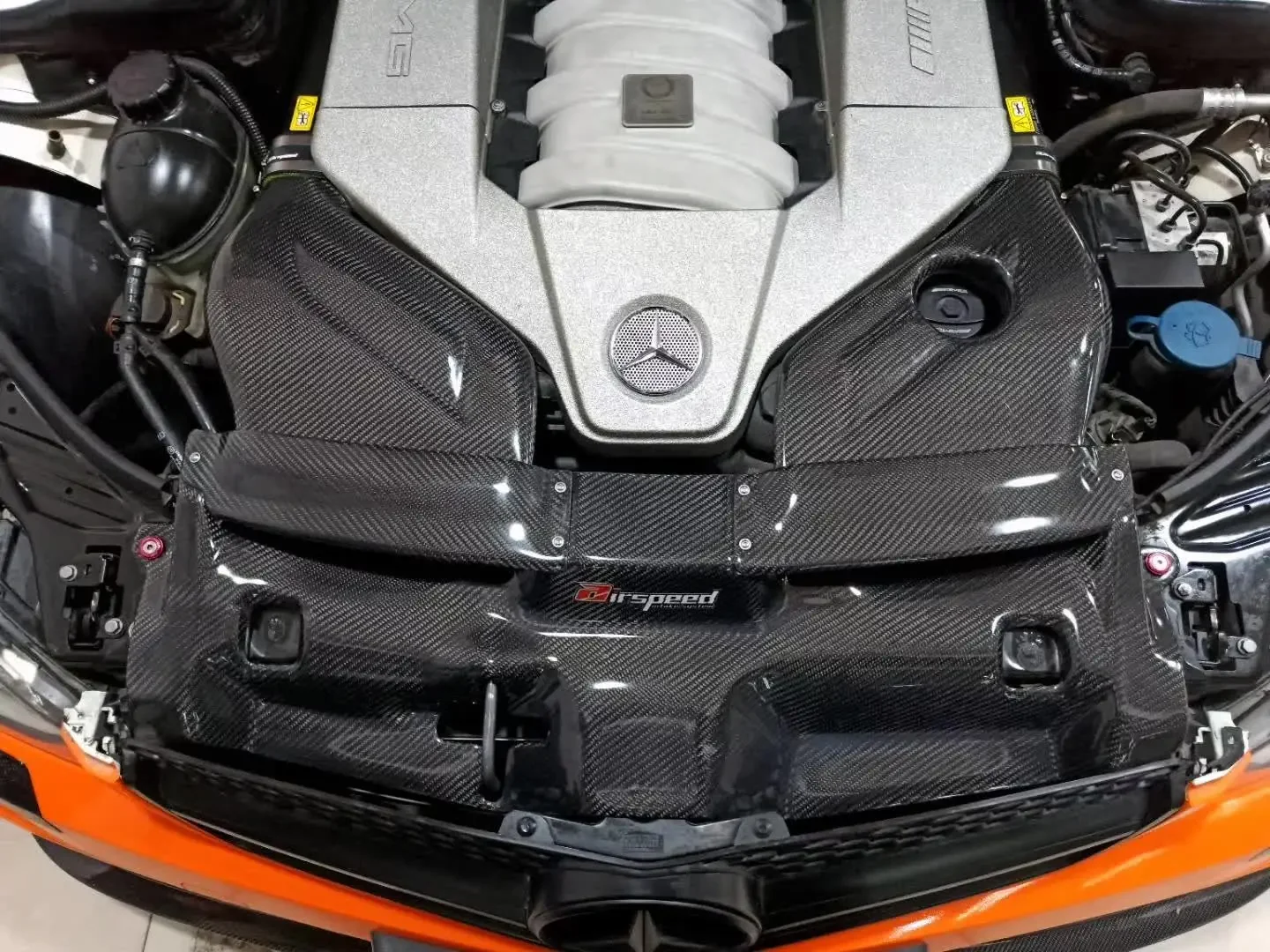 Airspeed Auto Engine Systems 100% Dry Carbon Fiber Cold Air Intake System For BENZ AMG C63 W204 M156 6.2L - Image 2