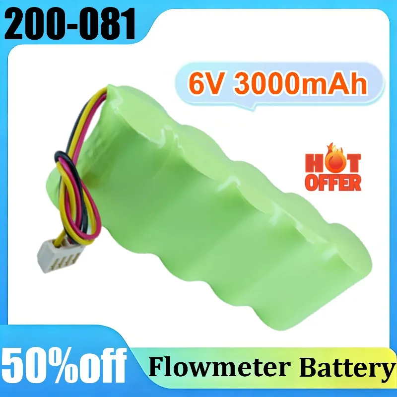 200-081 6V 3000mAh/18.00Wh for GE Panametrics KR1800SCE PT878 Flowmeter Ni-MH Ba