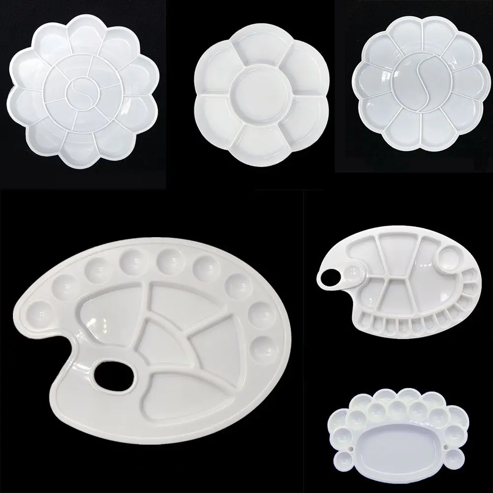 Children's Painting Supplies Pigment Tray Round Palette Watercolor Art Paint Tray Plastic paint tray color palette watercolor palette