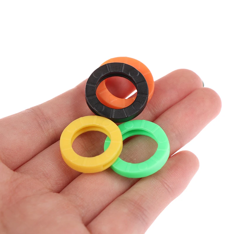 Key Caps Covers 32pcs Bright Colors Soft Silicone Hollow Multi Color Rubber Keys Locks Cap Elastic Case Round