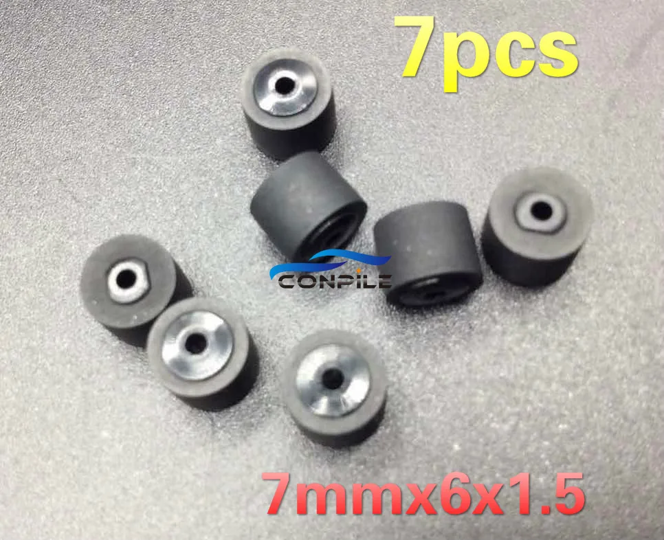 7Pcs 7 Mmx6X1.5 Rullo Di Presa In Gomma Per Sony Cassette Deck Walkman Player Wm-702 701 F702 F707 Wm-F707 Wm-R707 Wm-701C Wm-702