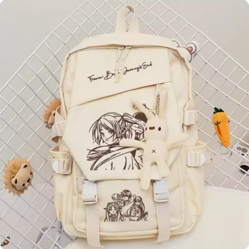 Anime Frieren at the Funeral Schoolbag Fashion Casual Belt Teenagers Student Backpack Handbag B1315