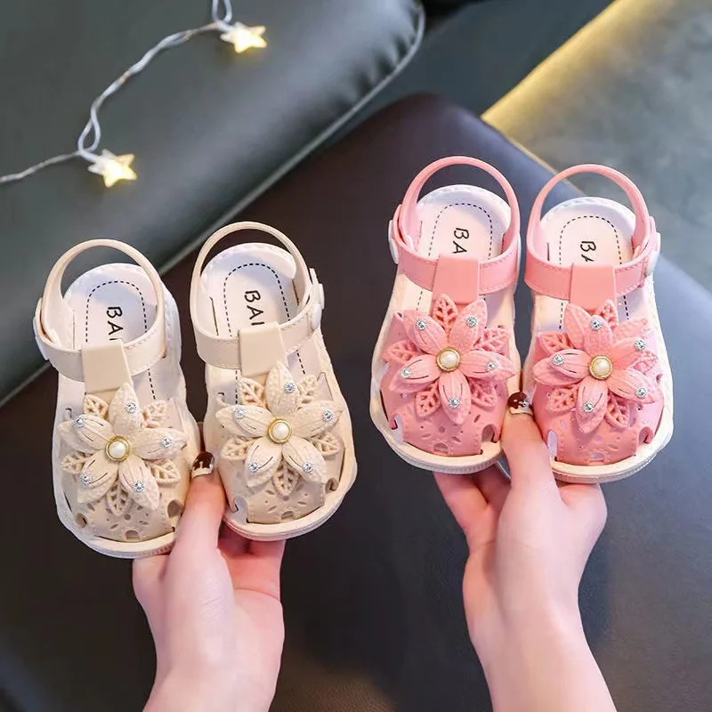 Sandalias Child Sandals Summer New Girl Princess Shoes Soft Sole Walking Shoe Infant Sandals Baby Girl Shoes Bab Shoe Newborn
