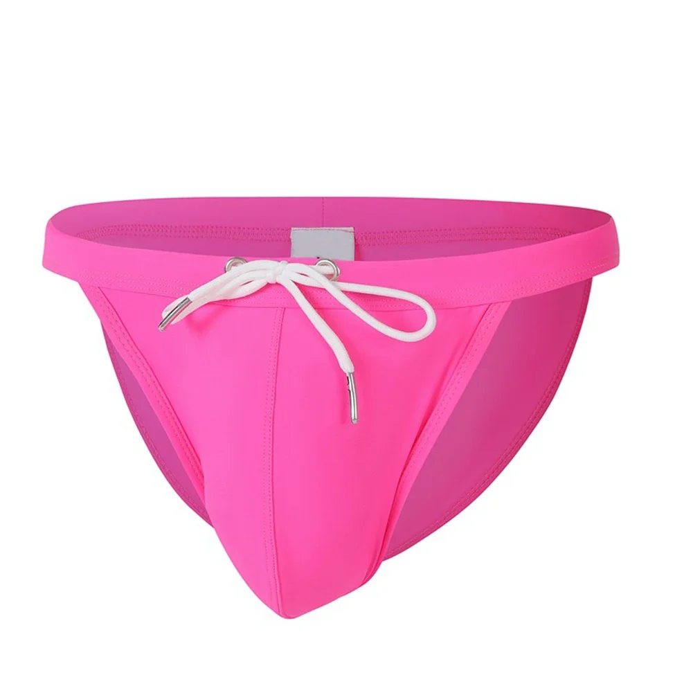 Men Summer Swimwear Swim Briefs Low Waist Bikini Beachwear Surf Board Shorts Sexy Big Pouch-Cup Surfing Swimming Trunks - 3