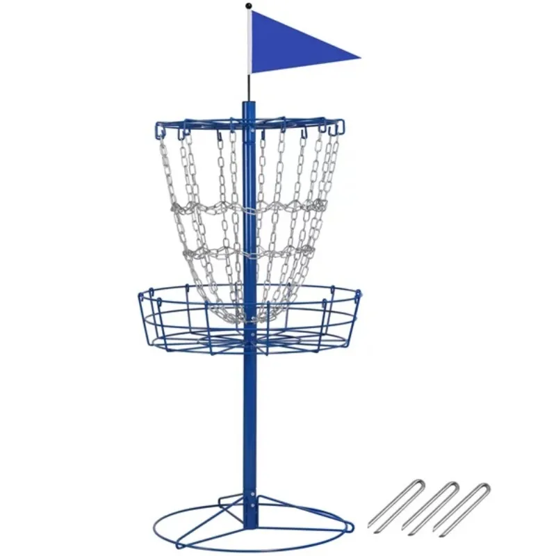 

SmileMart 12-Chain Disc Golf Goal for Target Practice, Blue