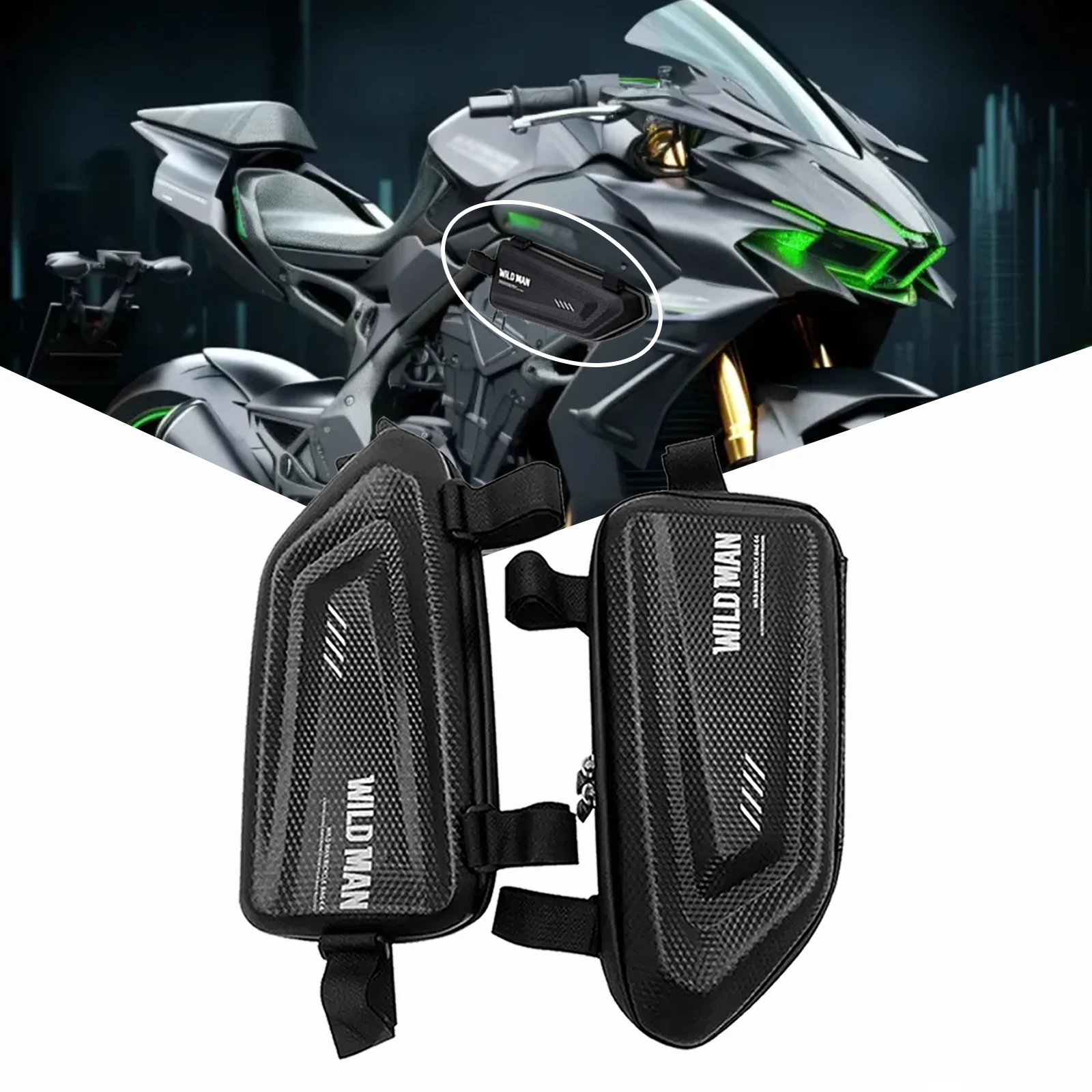 FÜR Z900 Z650/800/1000/400/1000SX/900RS/250/300 Motorrad-Seitentasche, wasserdicht, dreieckige Seitentasche, Hartschalentasche_voghion.com