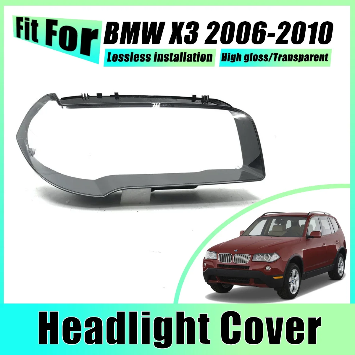 

LH RH чехол для фары для BMW X3 2006-2010 E83 2007, головной светильник, прозрачная передняя линза, противотуманная фара, аксессуары для автомобиля