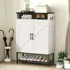 Shoe Storage Cabinet, Farmhouse Shoe Cabinet for Entryway, 6-Tier  Organizer, Narrow Hidden Freestanding Shoe Rack Cabinet 1