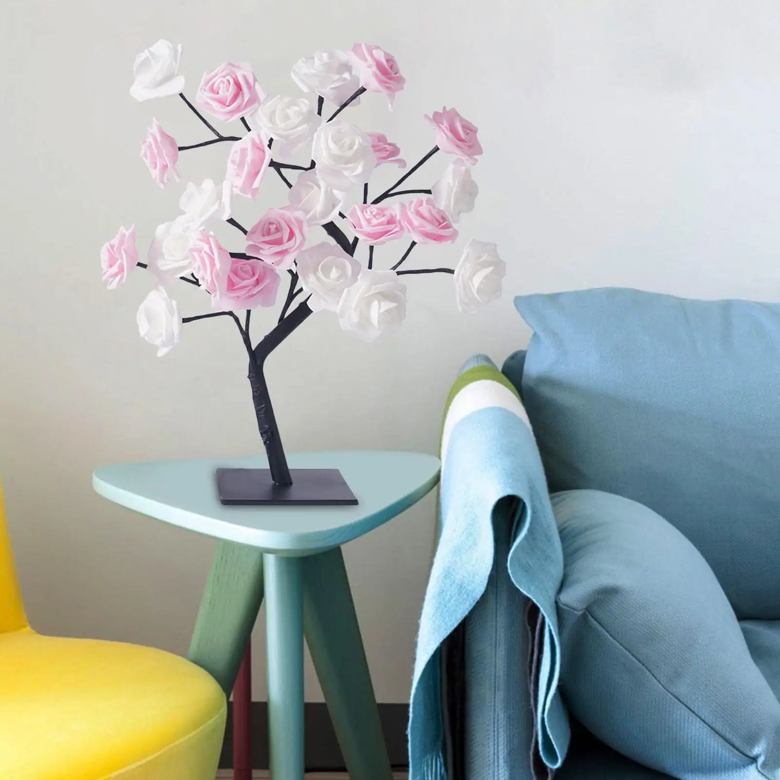 

Artificial Rose LED Night Light Aesthetic Tabletop Centerpiece Bedside Flower