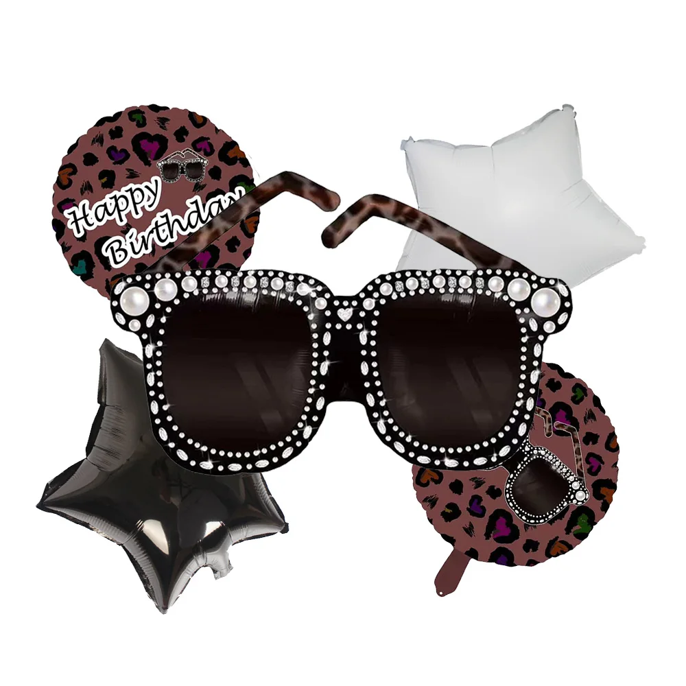 80er 90er Party Dekoration Folienballon Mikrofon Rollschuh Goldkette Handy Retro Hip Hop Thema Geburtstag Party Supplie – Detail 4