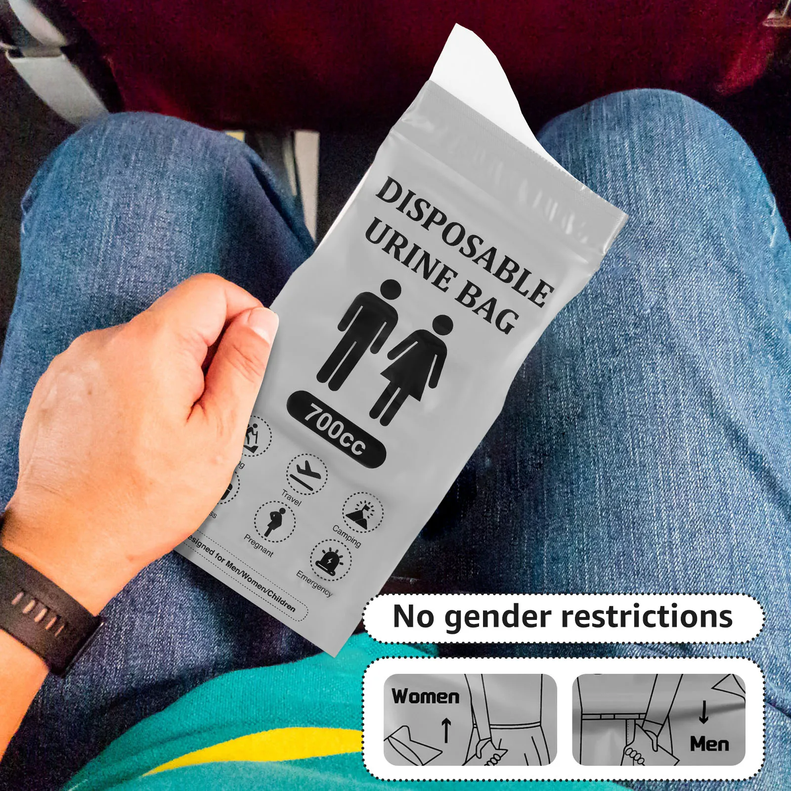 24Pcs Urine Bag 700ML Outdoor Emergency Urinal Pouch Portable Travel Pee Bag Vomit Pocket Disposable Travel Mobile Toilet Unisex