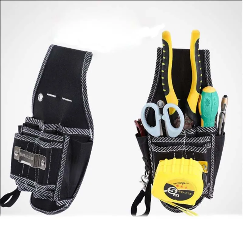 하이 퀄리티 도구 허리 팩 벨트 유틸리티 키트, 거치대 나일론 원단 도구 키트, 전기기사 허리 포켓 파우치 가방, 9 in 1