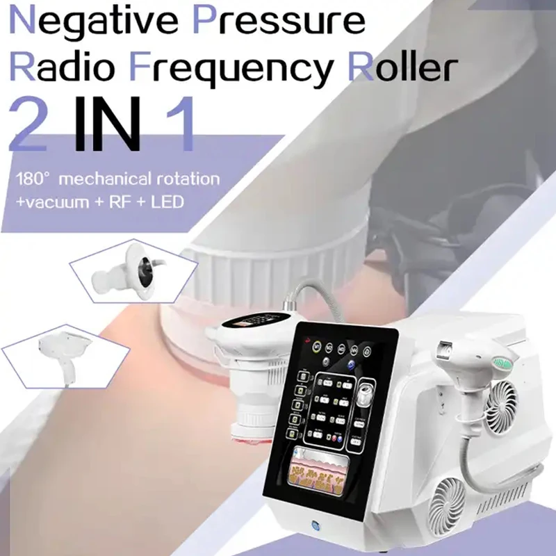 

Portable 2in1 Vacuum Roller Suction Sculptor Skin Tightening Radio Frequency Skin Tightening Vela Cellulite Massage Body Machine