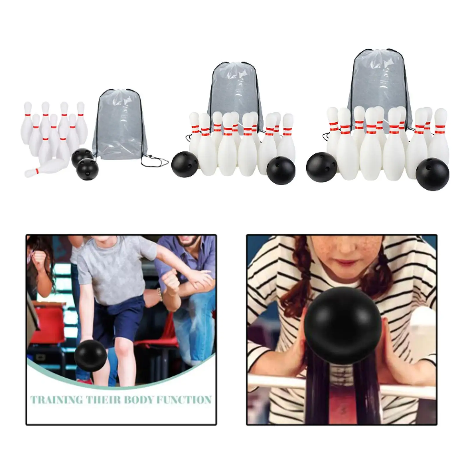 Kids Bowling Set Interactive Early Development Educational Outdoor Bowling Toys for Playground Activities Yard Lawn Backyard