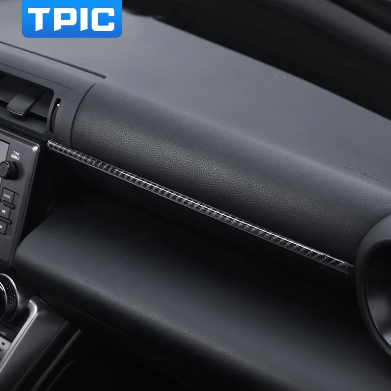 스바루 BRZ/Toyota GR86 2021-탄소 섬유 자동 앞 승객 부조종사 계기판 트림 스티커 자동차 인테리어 액세서리 용 TPIC