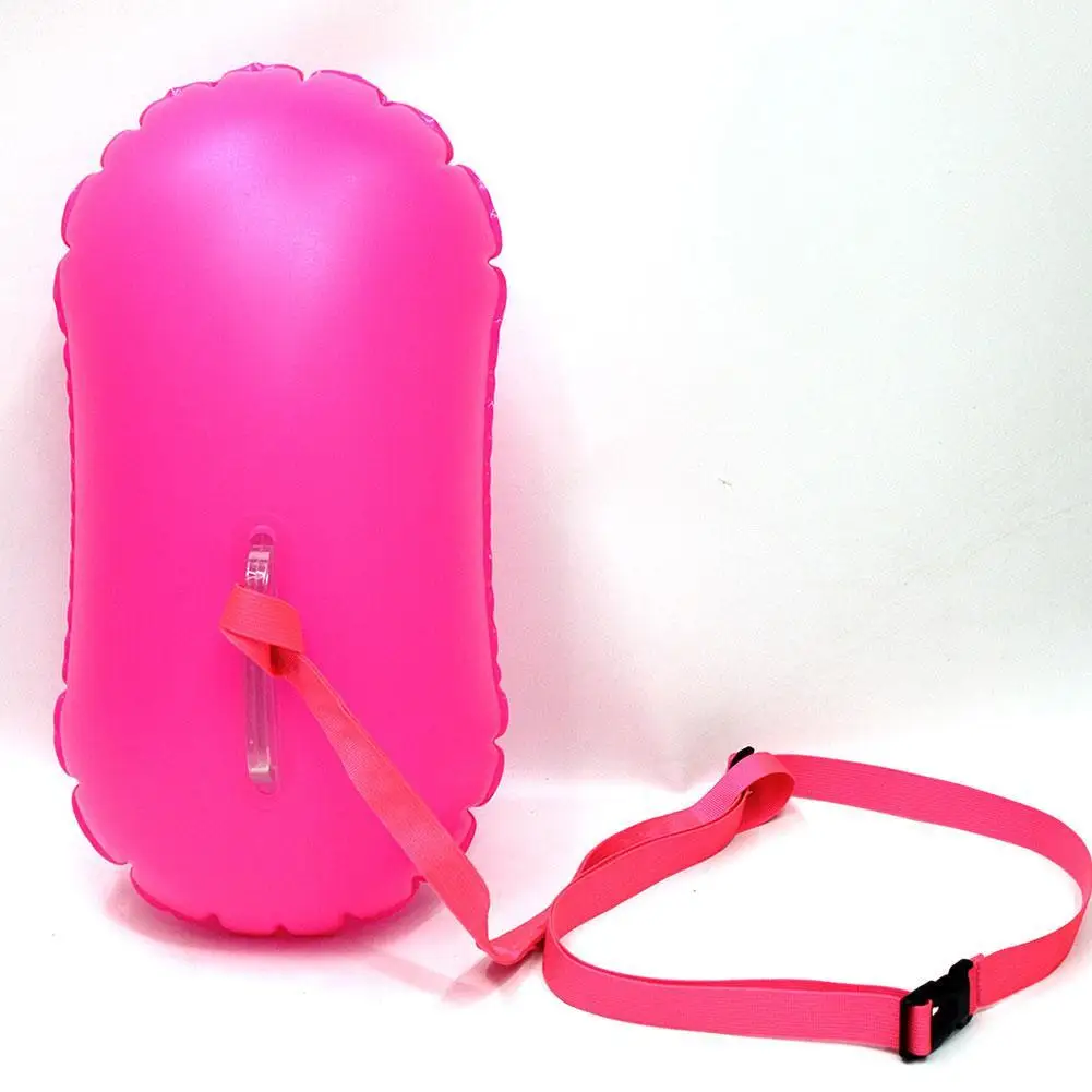 PVC High Visibility Open Water Swimming Inflatable Waterproof Bag Inflatable Air Float Swimming For Swimmers Buoy