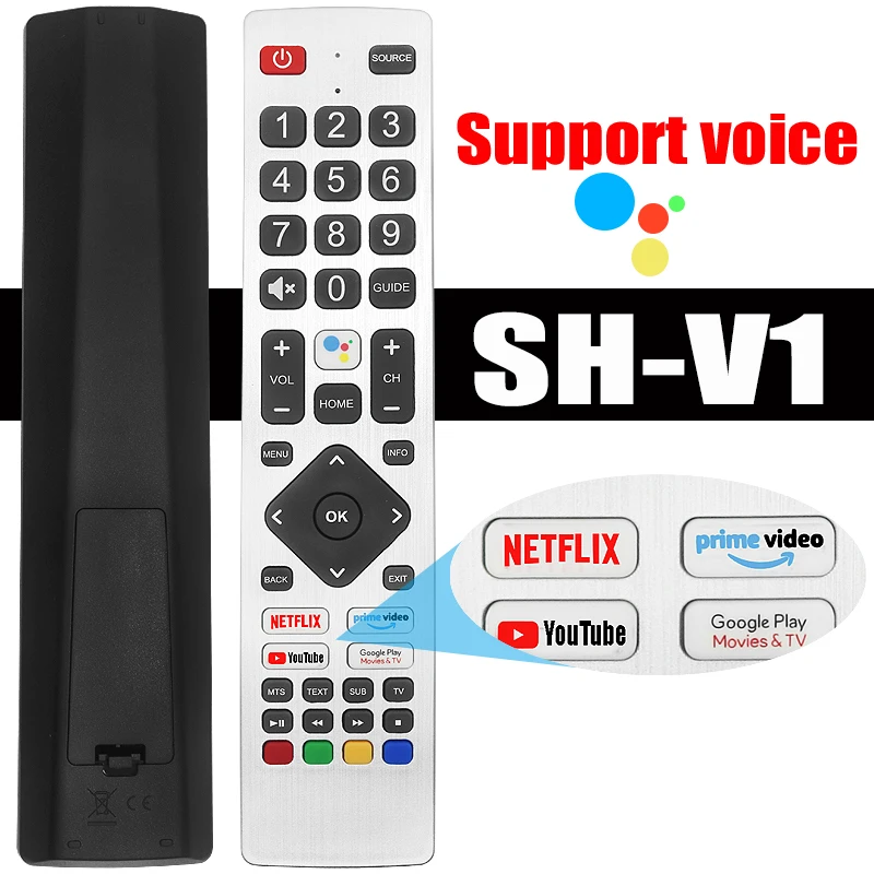 VINABTY SHWRMC0133 Telecomando Vocale Sostituito Adatto Per Sharp UHD Smart TV 40BL2EA 40BL3EA 40BL4EA 40BL5EA 50BL3EA 50BL4EA 50BL5EA 55BL2EA 55BL3EA