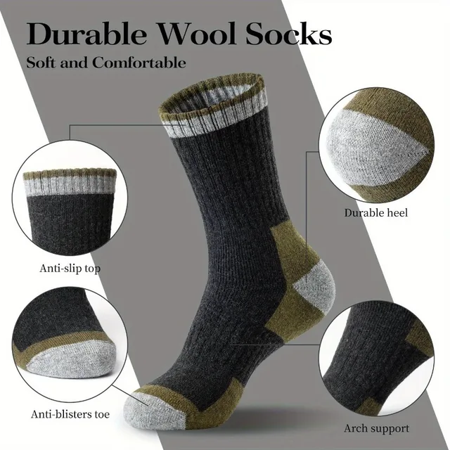 NEW Wool Socks Thickened Warm Moisture Wicking Hiking Socks Men Women Thermal Breathable Durable Cycling Socks 2
