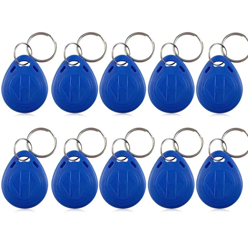 10pcs RFID Key Tag EM4100 Door Entry Access Control 250KHz ID Tags Keyfobs Card Only Read Rfid Chip Plastic Keyfob
