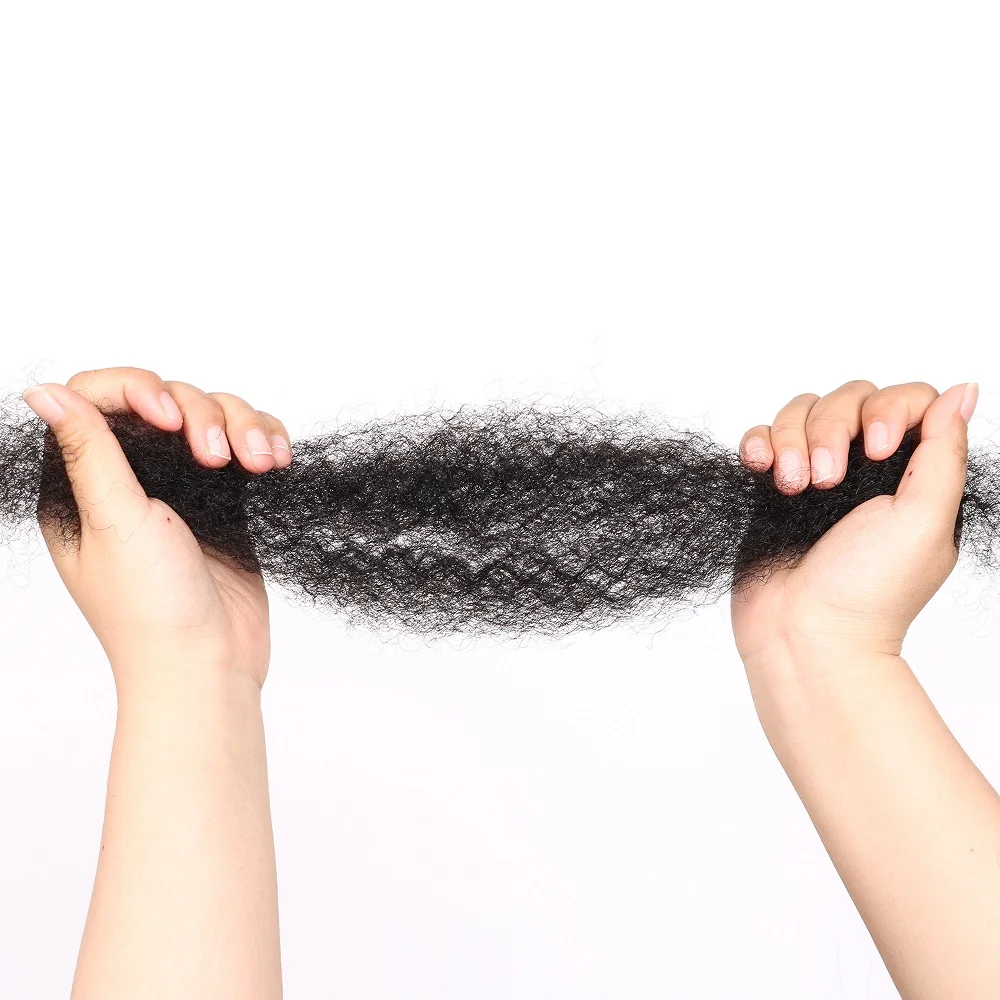 Natural Black Afro Kinky Curly Wave 100% Human Hair Bulk For Braiding Twists Hair For Micro Twist Afro Kinky Hair Extension 2