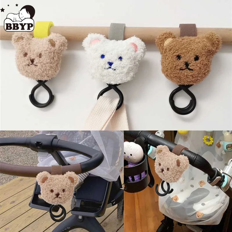 good baby stroller accessories	 2Pcs Cartoon Bear Baby Bag Stroller Hook Pram Rotate 360 Degree Rotatable Velcro Cart Organizer Pram Hook Stroller Accessories Baby Strollers luxury