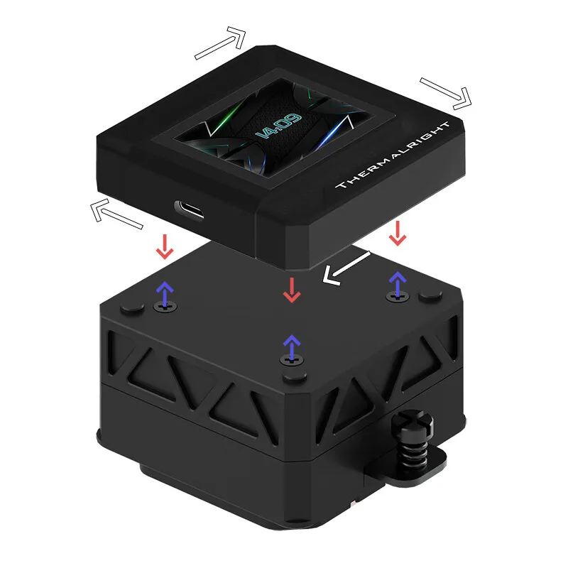 مبرد مياه معالج ARGB شاشة LCD