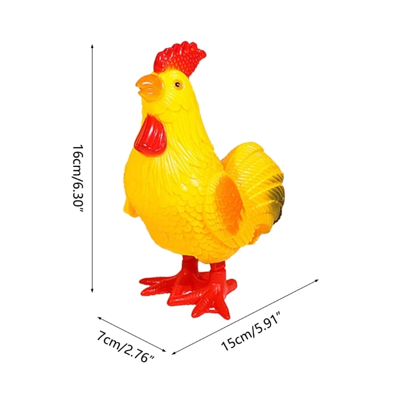 Prank Rooster Chicken Robot Hopping Toy Collectible Gift Window Decoration