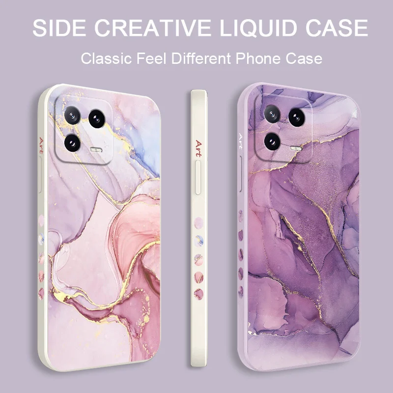 Elegant Gold Marble Liquid Silicone Phone Case Cover