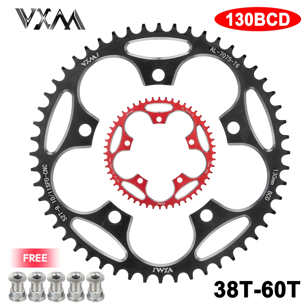 Plato De Bicicleta 110/130 BCD - Aleación Aluminio 7075, 36-60 Dientes, Compatible Con 9/10/11 Velocidades