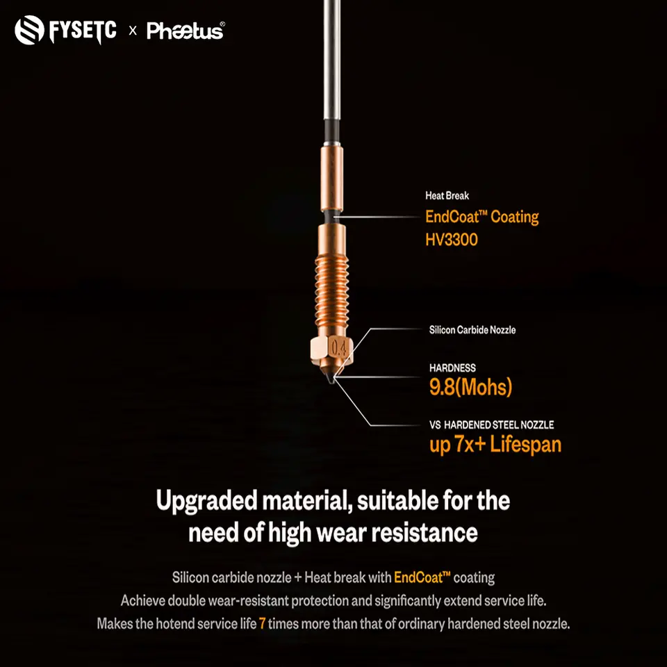 For Phaetus Sic Nextruder Prusa MK4 Upgraded Nozzle 0.4/0.6MM MK4S suitable for high wear Resistance 3D printer part image 3