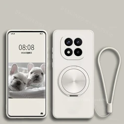 Silicone Phone Case with Magnetic Holder and Bracket - RedmiNote 15 Pro 4G (White)