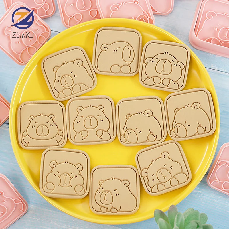10pcs/set Cartoon Capybara Shaped Cookie Cutter Animal Fondant Biscuit Mold Cake Decoration Tool Kitchen Baking Gadget cookie cutter baking mold cookie mould fondant cutter