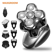 MAXGROOM Electric Head Shavers for Men 5D Floating Blade Magnetic Razor Hair Trimmer USB Rechargeable Waterproof Beard Shaver 1
