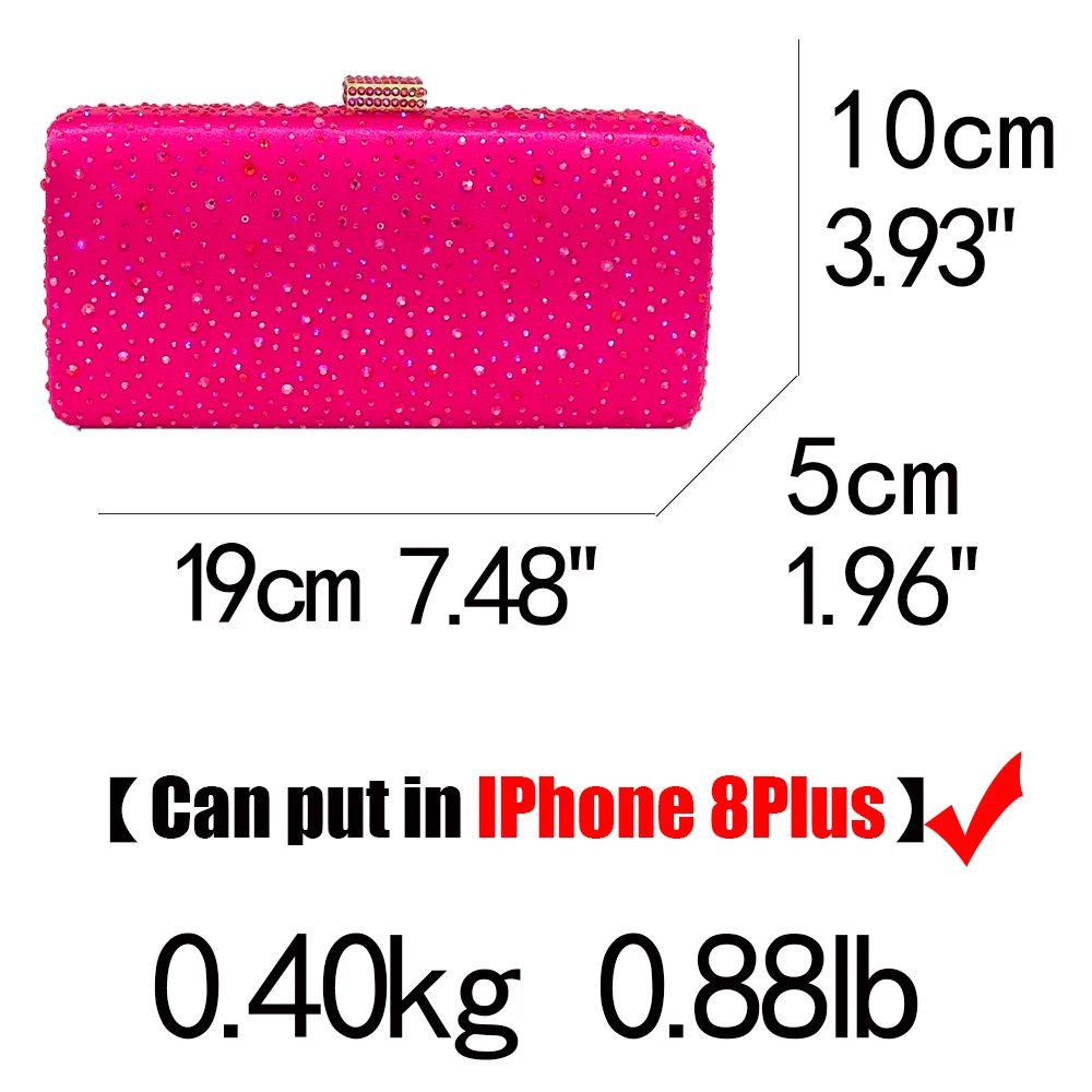 Boutique De FGG Women Crystal Evening Bags Wedding Party Rhinestone Purses and Handbags Bridal Box Clutch Bag women evening bag
