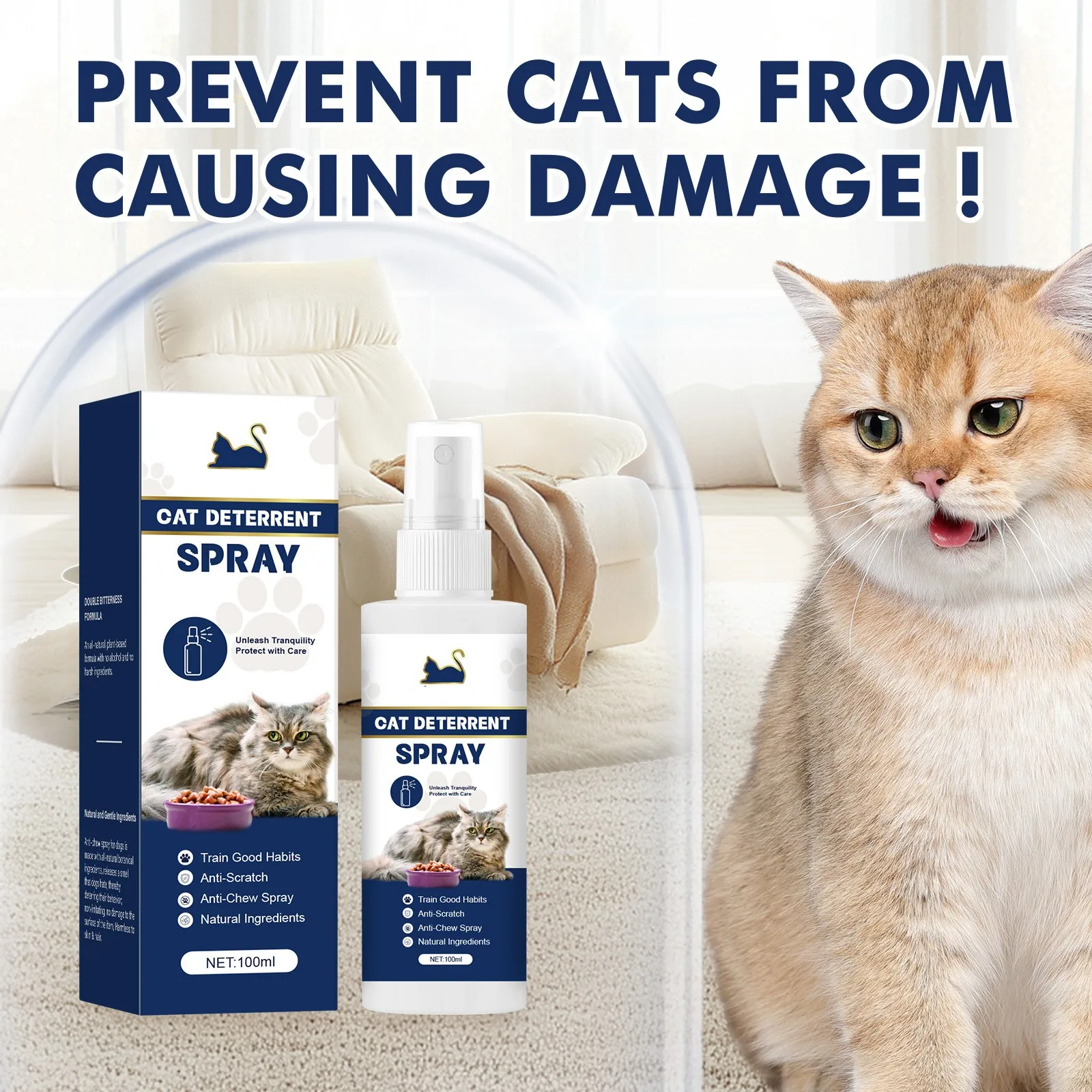 New 100ml Set Up Indoor Restricted Areas To Drive Away Dogs And Spray Furniture And Sofas To Prevent Scratching Biting