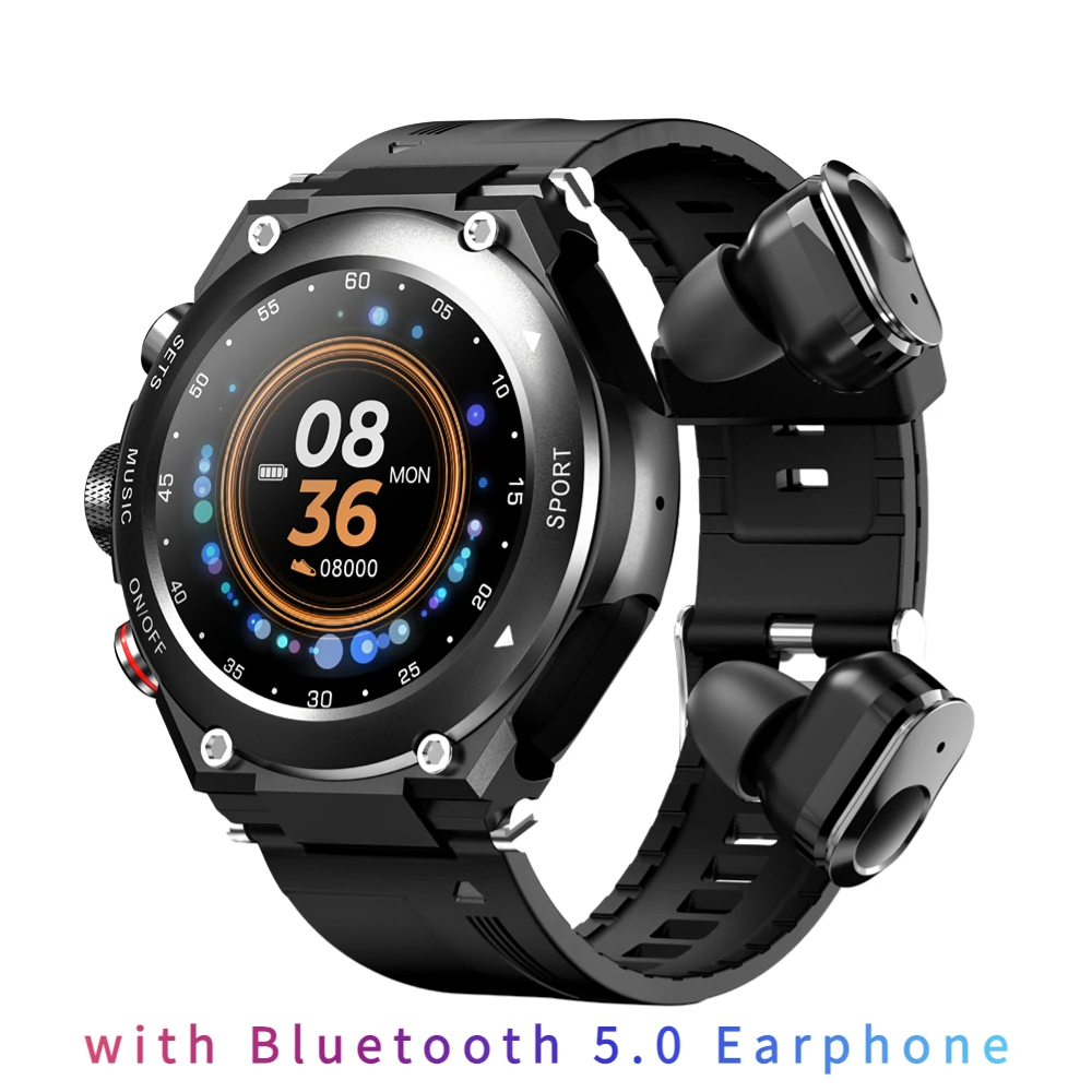 

2023 T92 Smart Watch 2 in 1 TWS Wireless Headphone Local Music Call Men Women SmartWatch Heart Rate Waterproof Sports Smartwatch