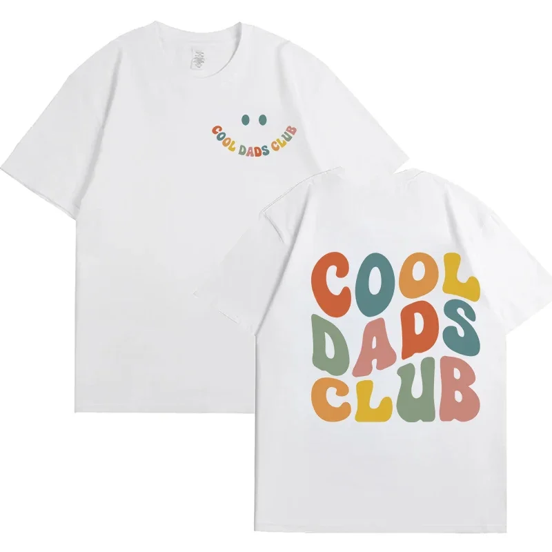 Cool Dad Clun Shirt 남성용 의류 아빠 생일 티셔츠 앞면 뒷면 인쇄 티셔츠 할아버지 남편 티셔츠 Homme