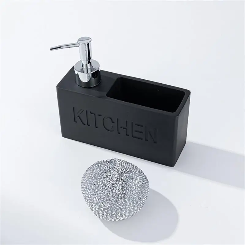 Modern kitchen accessories Soap Dispenser Set Liquid hand soap dispenser pump bottle brushes Holds and Stores Sponges Scrubbers 3