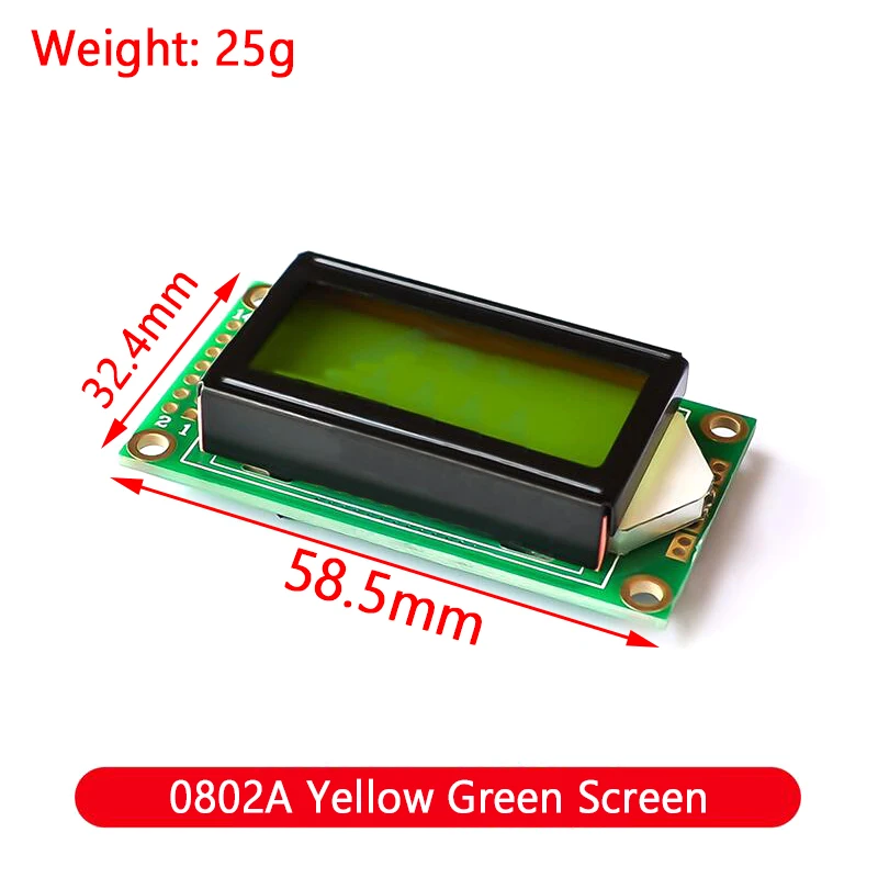 High-Contrast Blue Green LCD Module with I2C Interface