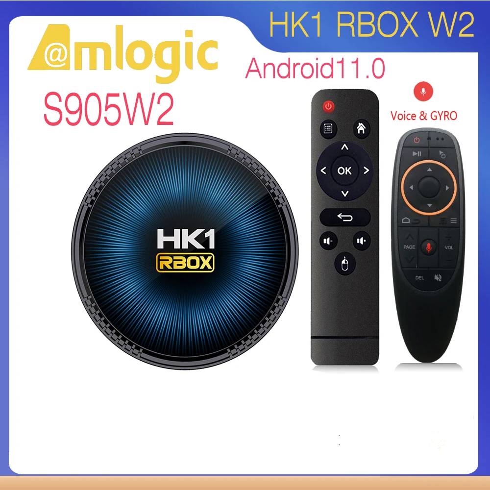 

HK1 RBOX W2 Android 11 Smart TV Box Amlogic S905W2 Quad Core 2G 4GB 16GB 32GB 64GB 2.4G 5G Dual Wifi BT4.0 4K HDR HK1RBOX Player